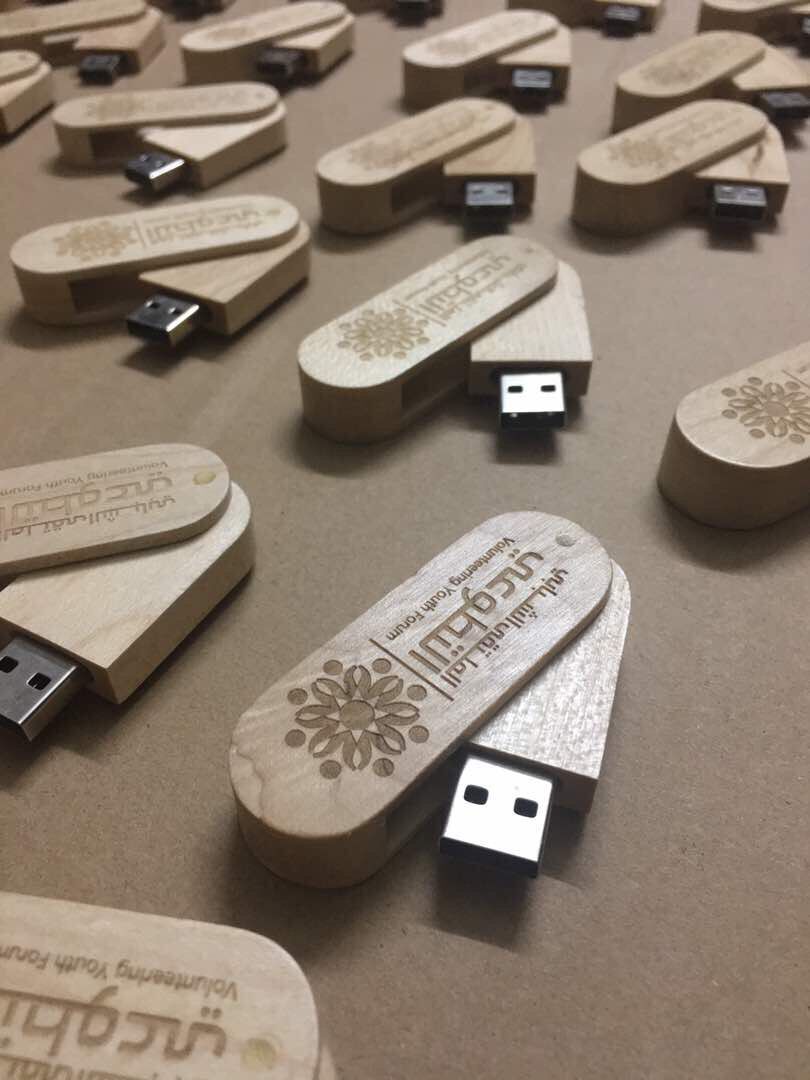 wood usb flash drive with logo