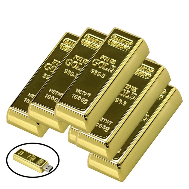 Gold bar Logo usb flash drive