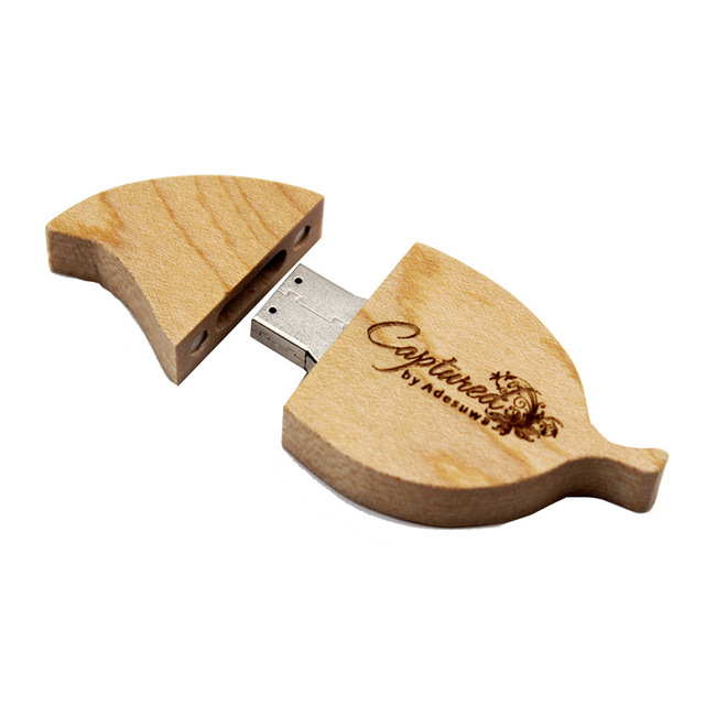 Wood tree leaf Usb Memory stick 