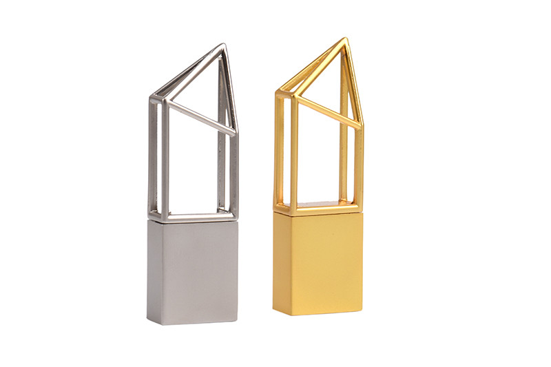 Simple geometric metal usb flash drive