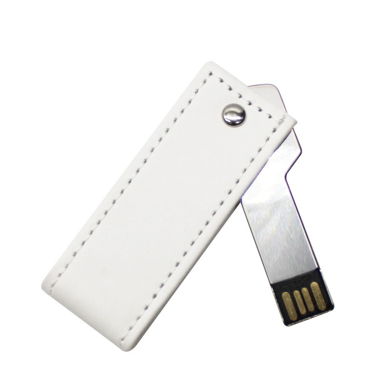 Metal key with pu bag usb flash drive