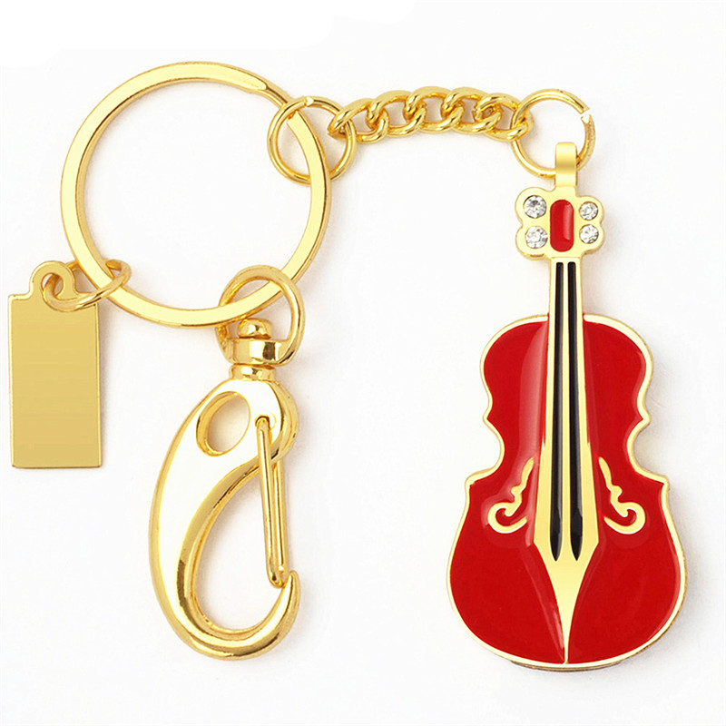 Metal violin usb flash drive with key ring