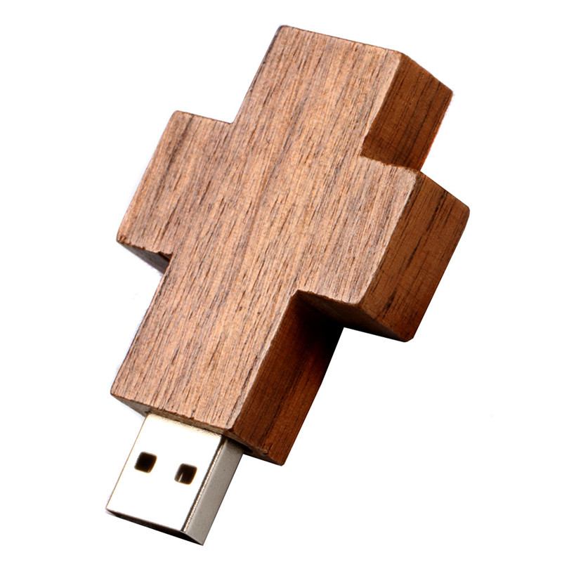 Wood Cross Memory flash drive