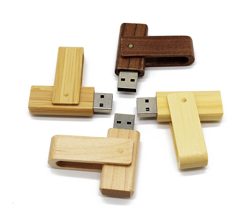 Spin Usb drive Wooden 2.0