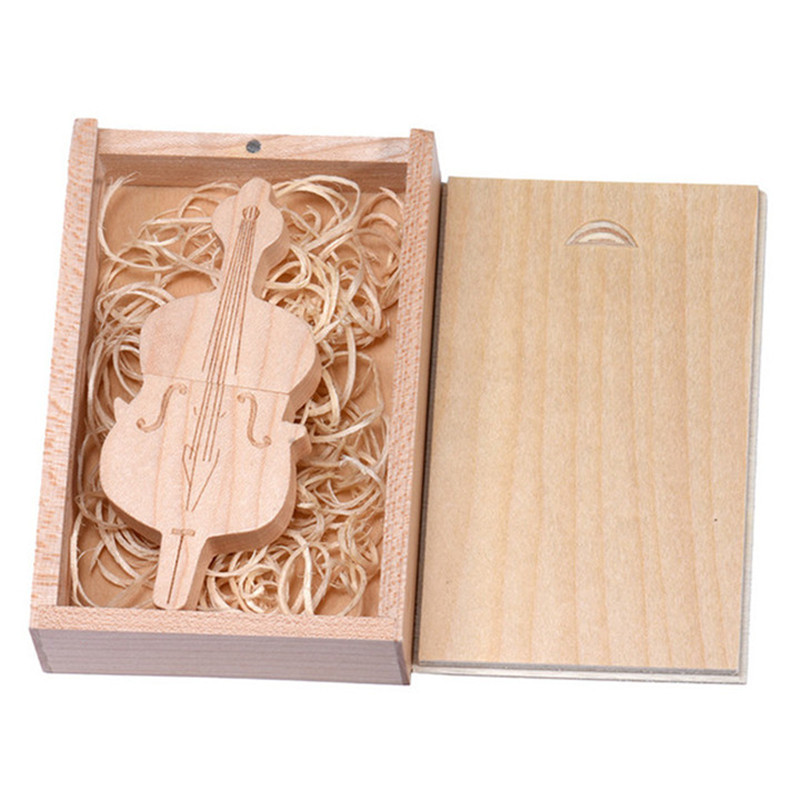 Wood Violin Usb Music Gift