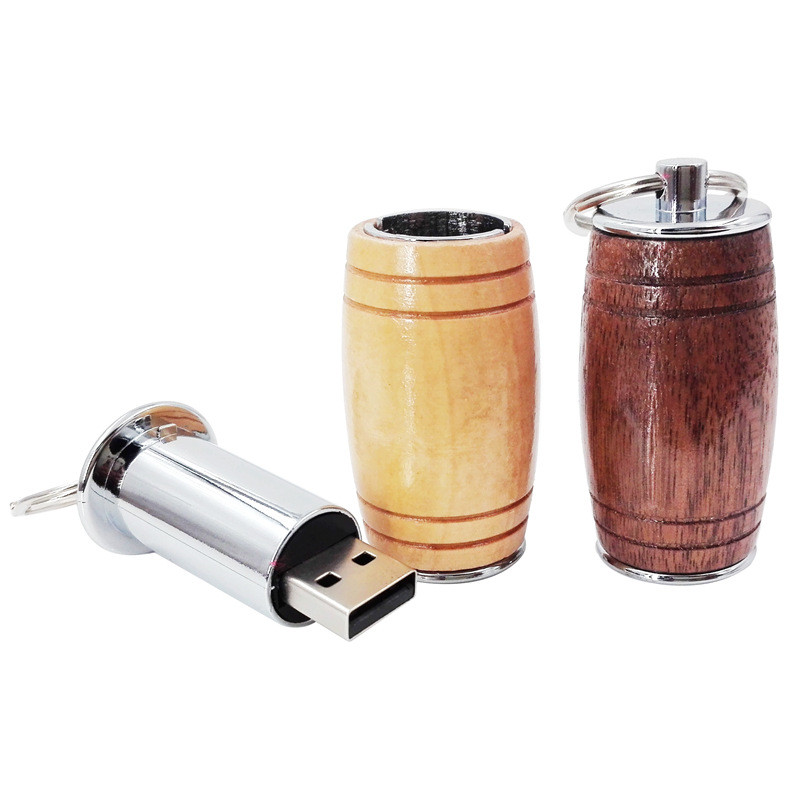 Wine barrel style OEM wood usb stick