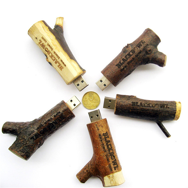 Branch style wooden usb flash drive