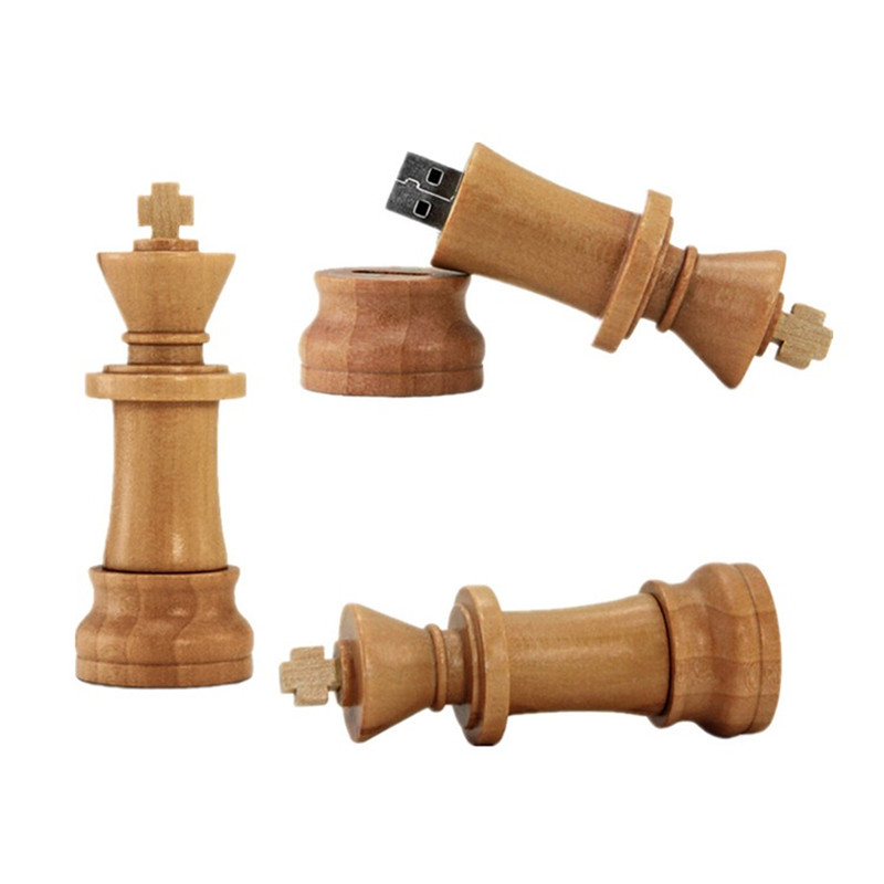 Usb 2.0 wooden chess Pen drive 2.0