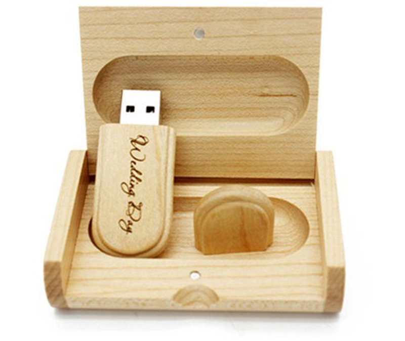 Usb drive + wood Gift box 