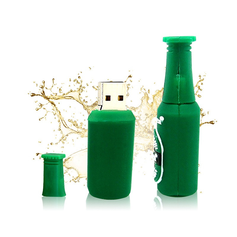 Beer bottle USB flash drive custom logo