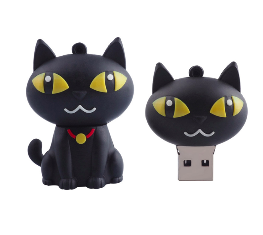 Custom gift black cat style USB flash disk