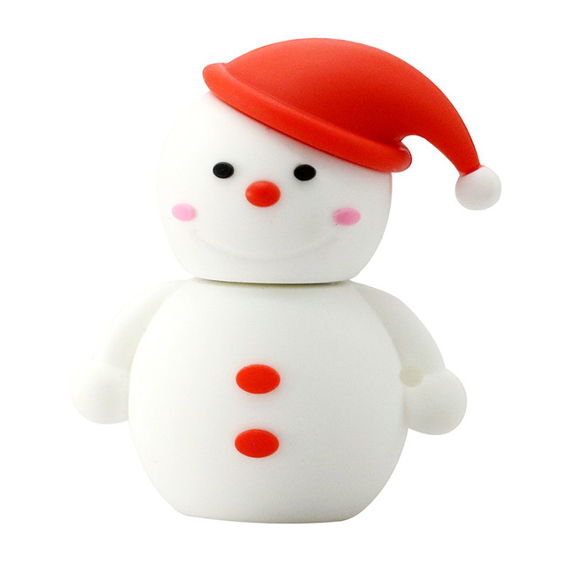 Snowman shape corporate gift USB flash drive