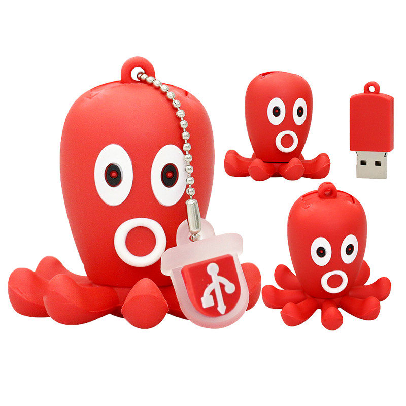 Octopus style design cartoon USB memory drive