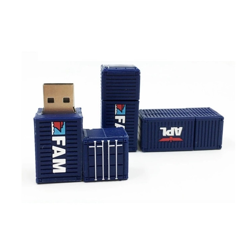 PVC Customized Container USB Flash Drive