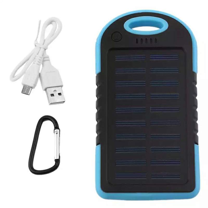 Solar power bank with LED lighting