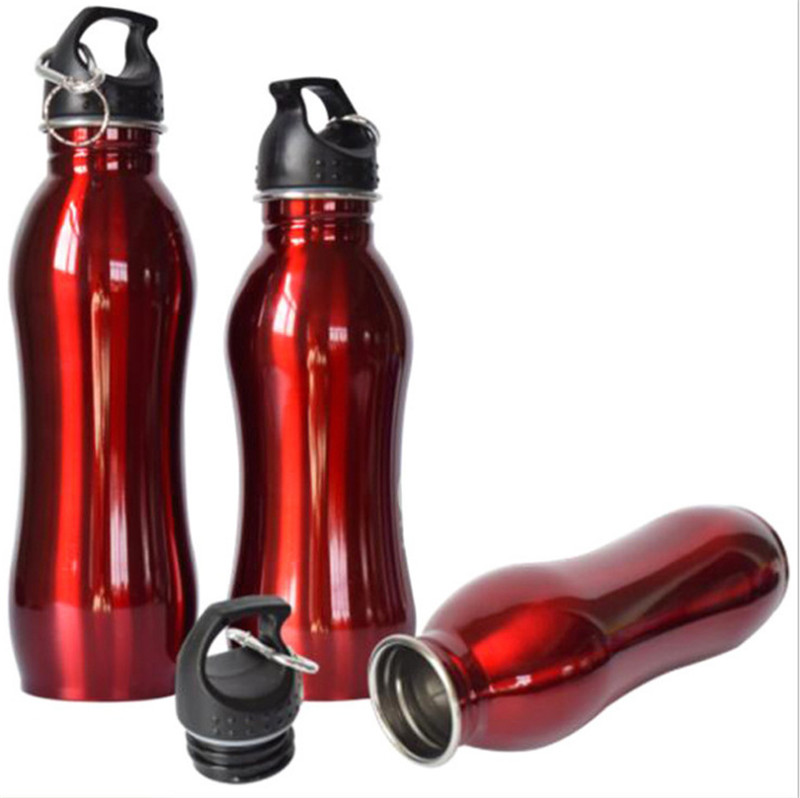 Stainless steel sports gourd-shaped water bottle