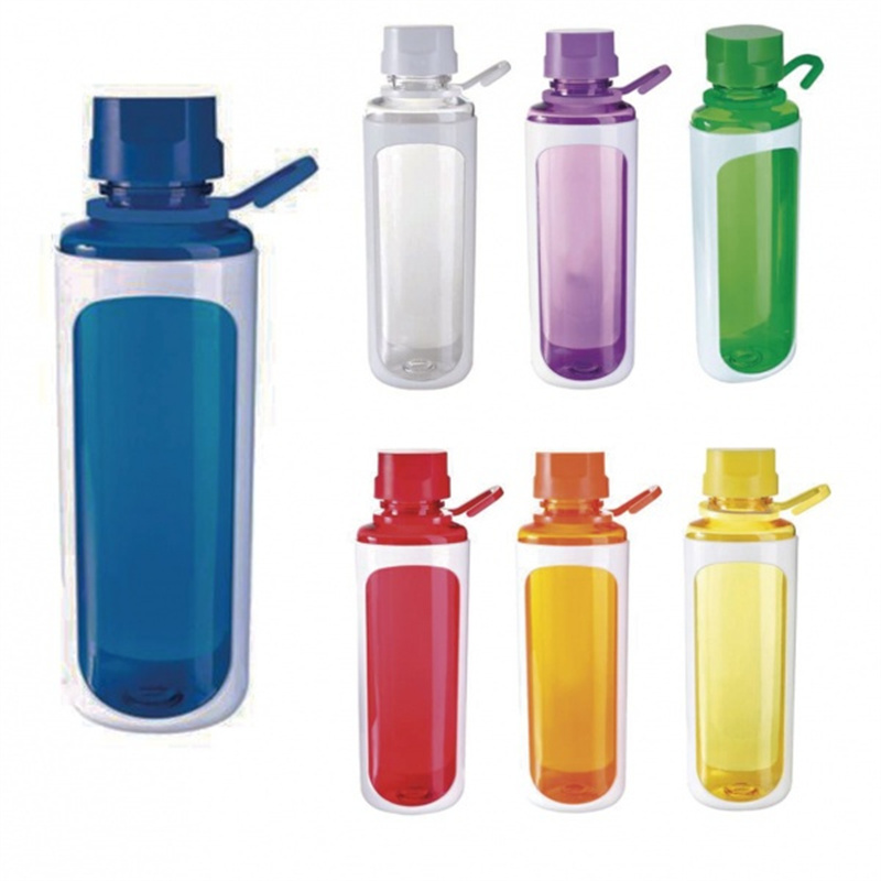 Cylinder water bottle with holder various colors 