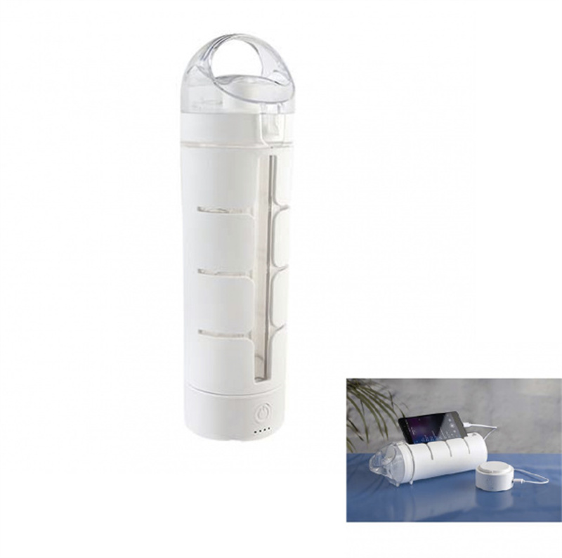 Bottle with base emergency battery 