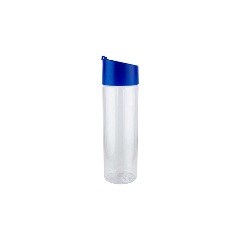 Plastic cup with oblique lid